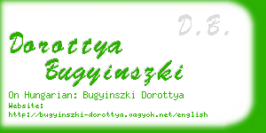 dorottya bugyinszki business card